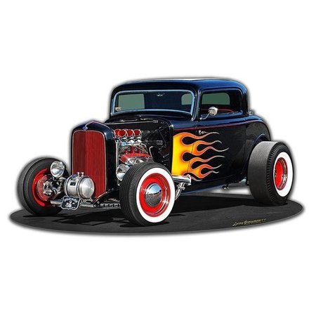 HOME IMPROVEMENT 1932 Deuce Coupe Plasma Metal Sign - 17 x 9 in. HO1125333